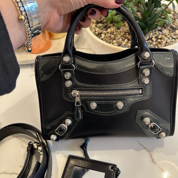 Balenciaga Mini City Dark Navy Handbag - Picture 12 of 14